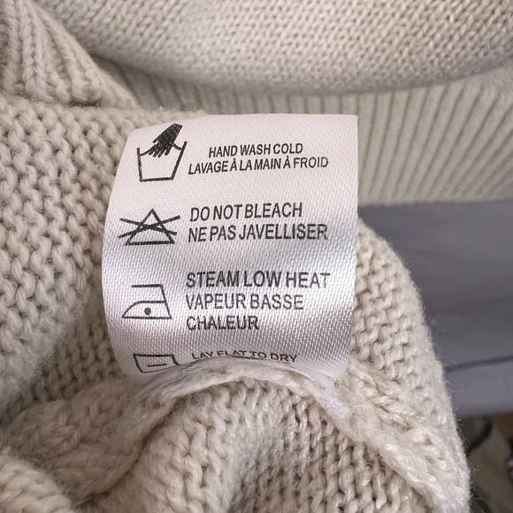 Saltwater Luxe Sun Sand Surf Sweater, Cream, 100% Acrylic Beach Coastal Pullover - Picture 14 of 14